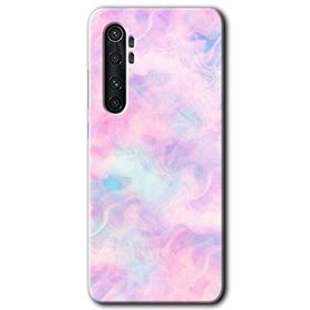 Xiaomi Mi Note 10 Lite Pembe Duman Baskılı Uyumlu Silikon Kılıf