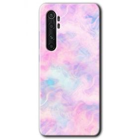 Xiaomi Mi Note 10 Lite Pembe Duman Baskılı Uyumlu Silikon Kılıf