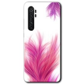 Xiaomi Mi Note 10 Lite Pembe Tüy Baskılı Uyumlu Silikon Kılıf