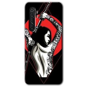 Xiaomi Mi Note 10 Lite Samurai Girl Baskılı Uyumlu Silikon Kılıf