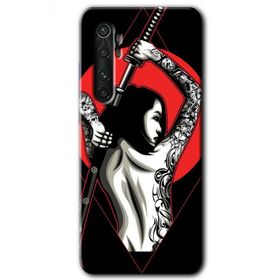 Xiaomi Mi Note 10 Lite Samurai Girl Baskılı Uyumlu Silikon Kılıf