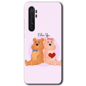 Xiaomi Mi Note 10 Lite Sevgili Ayıcık Baskılı Uyumlu Silikon Kılıf