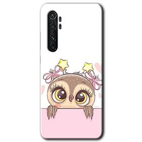Xiaomi Mi Note 10 Lite Sevimli Baykuş Baskılı Uyumlu Silikon Kılıf