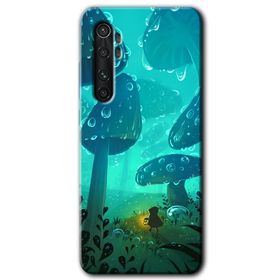 Xiaomi Mi Note 10 Lite Silhoutte Dropss Baskılı Uyumlu Silikon Kılıf
