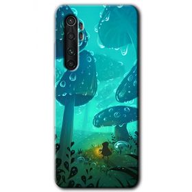 Xiaomi Mi Note 10 Lite Silhoutte Dropss Baskılı Uyumlu Silikon Kılıf