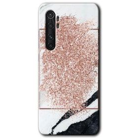 Xiaomi Mi Note 10 Lite Simli Mermer Baskılı Uyumlu Silikon Kılıf