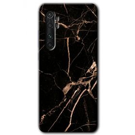 Xiaomi Mi Note 10 Lite Siyah Gold Mermer Baskılı Uyumlu Silikon Kılıf