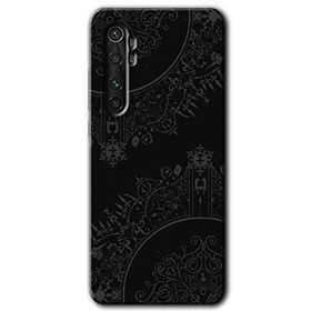 Xiaomi Mi Note 10 Lite Siyah Mandala Baskılı Uyumlu Silikon Kılıf