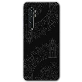 Xiaomi Mi Note 10 Lite Siyah Mandala Baskılı Uyumlu Silikon Kılıf