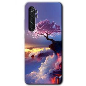 Xiaomi Mi Note 10 Lite Wash Red Wall Baskılı Uyumlu Silikon Kılıf