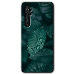 Xiaomi Mi Note 10 Lite Yağmurlu Yaprak Baskılı Uyumlu Silikon Kılıf