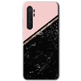 Xiaomi Mi Note 10 Lite Yarım Mermer Baskılı Uyumlu Silikon Kılıf