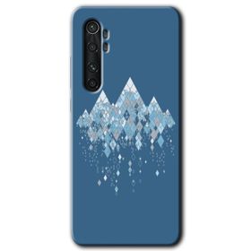 Xiaomi Mi Note 10 Lite Yarım Mermer Baskılı Uyumlu Silikon Kılıf
