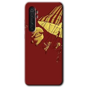 Xiaomi Mi Note 10 Lite Yarım Mermer Baskılı Uyumlu Silikon Kılıf