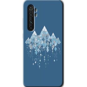Xiaomi Mi Note 10 Lite Yarım Mermer Baskılı Uyumlu Silikon Kılıf