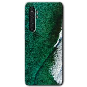 Xiaomi Mi Note 10 Lite Yeşil Okyanus Baskılı Uyumlu Silikon Kılıf
