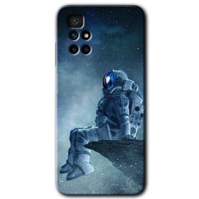 Xiaomi Redmi 10 Astronot Yalnızlığı Baskılı Uyumlu Silikon Kılıf