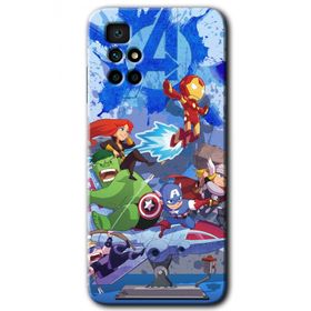 Xiaomi Redmi 10 Avengers Cartoon Baskılı Uyumlu Silikon Kılıf