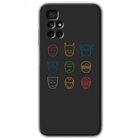Xiaomi Redmi 10 Avengers Minimalism Baskılı Uyumlu Silikon Kılıf