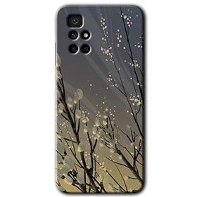 Xiaomi Redmi 10 Branches Flowers Baskılı Uyumlu Silikon Kılıf