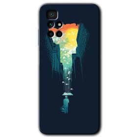 Xiaomi Redmi 10 City Bird Sky Baskılı Uyumlu Silikon Kılıf