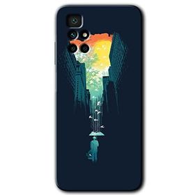 Xiaomi Redmi 10 City Bird Sky Baskılı Uyumlu Silikon Kılıf
