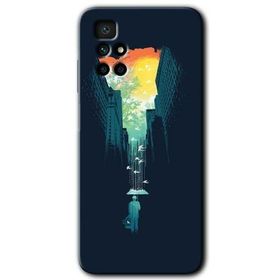Xiaomi Redmi 10 City Bird Sky Baskılı Uyumlu Silikon Kılıf