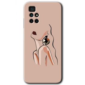 Xiaomi Redmi 10 Çizim Silüet Baskılı Uyumlu Silikon Kılıf