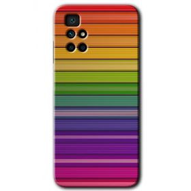 Xiaomi Redmi 10 Colorful Lines Baskılı Uyumlu Silikon Kılıf