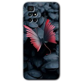 Xiaomi Redmi 10 Dark Butterfly Baskılı Uyumlu Silikon Kılıf