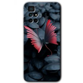 Xiaomi Redmi 10 Dark Butterfly Baskılı Uyumlu Silikon Kılıf