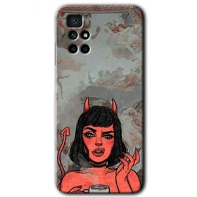 Xiaomi Redmi 10 Devil Girl Baskılı Uyumlu Silikon Kılıf