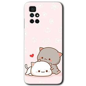 Xiaomi Redmi 10 Kedi Aşkı Baskılı Uyumlu Silikon Kılıf