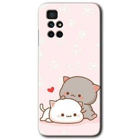 Xiaomi Redmi 10 Kedi Aşkı Baskılı Uyumlu Silikon Kılıf