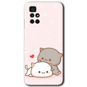 Xiaomi Redmi 10 Kedi Aşkı Baskılı Uyumlu Silikon Kılıf