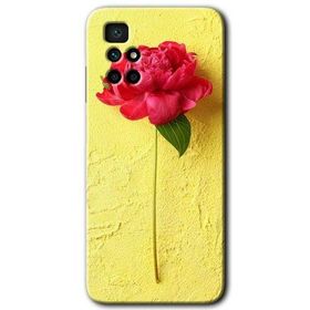 Xiaomi Redmi 10 Kırmızı Gül Baskılı Uyumlu Silikon Kılıf