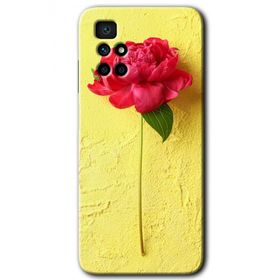 Xiaomi Redmi 10 Kırmızı Gül Baskılı Uyumlu Silikon Kılıf