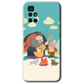 Xiaomi Redmi 10 Kış Pikniği Baskılı Uyumlu Silikon Kılıf