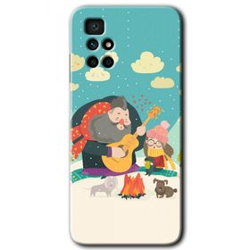 Xiaomi Redmi 10 Kış Pikniği Baskılı Uyumlu Silikon Kılıf