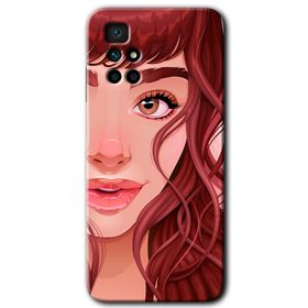 Xiaomi Redmi 10 Kızıl Kız Baskılı Uyumlu Silikon Kılıf