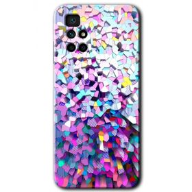 Xiaomi Redmi 10 Mosaic Fragments Colorfull Baskılı Uyumlu Silikon Kılıf