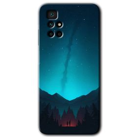 Xiaomi Redmi 10 Night Fores Mount Baskılı Uyumlu Silikon Kılıf