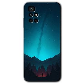 Xiaomi Redmi 10 Night Fores Mount Baskılı Uyumlu Silikon Kılıf