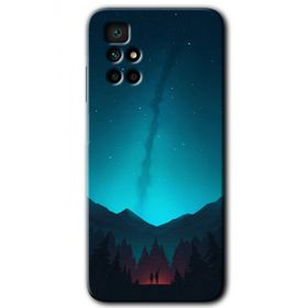 Xiaomi Redmi 10 Night Fores Mount Baskılı Uyumlu Silikon Kılıf