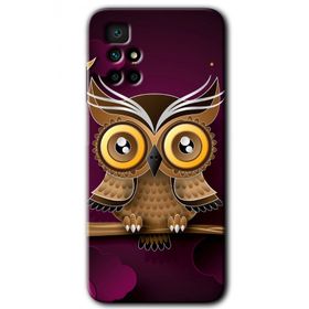 Xiaomi Redmi 10 Owl Bird Branch Baskılı Uyumlu Silikon Kılıf