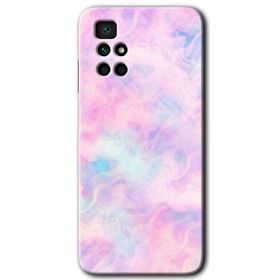 Xiaomi Redmi 10 Pembe Duman Baskılı Uyumlu Silikon Kılıf