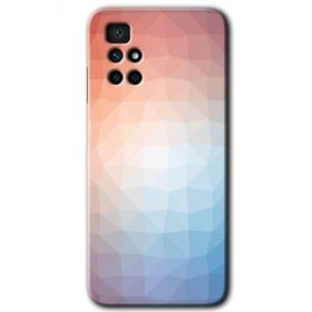 Xiaomi Redmi 10 Polygon Graident 3 Baskılı Uyumlu Silikon Kılıf