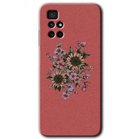 Xiaomi Redmi 10 Retro Çiçek Baskılı Uyumlu Silikon Kılıf