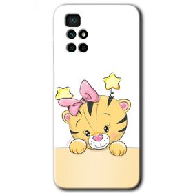 Xiaomi Redmi 10 Sevimli Kedi Baskılı Uyumlu Silikon Kılıf
