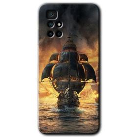 Xiaomi Redmi 10 Siyah İnci Baskılı Uyumlu Silikon Kılıf
